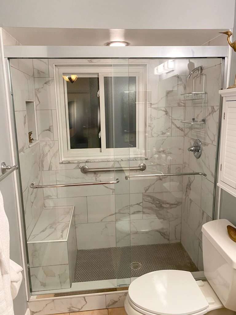 bypass sliding shower door 12